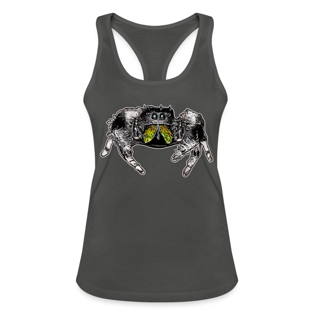 Frauen Ringerrücken Tank Top Phidippus regius Rastafari male - Graphite