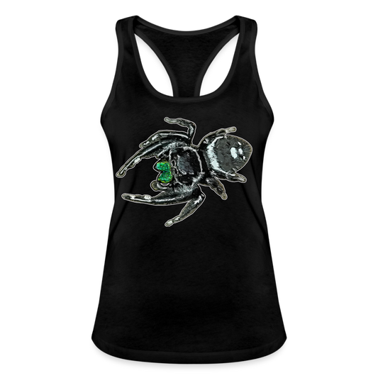 Frauen Ringerrücken Tank Top Phidippus regius White Bahamas male - Schwarz