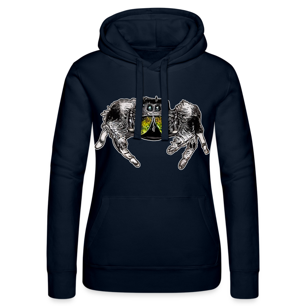 Frauen Russell Kapuzen Sweater Phidippus regius Rastafari male - Navy