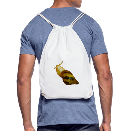 Turnbeutel Achatina reticulata Low Poly - weiß