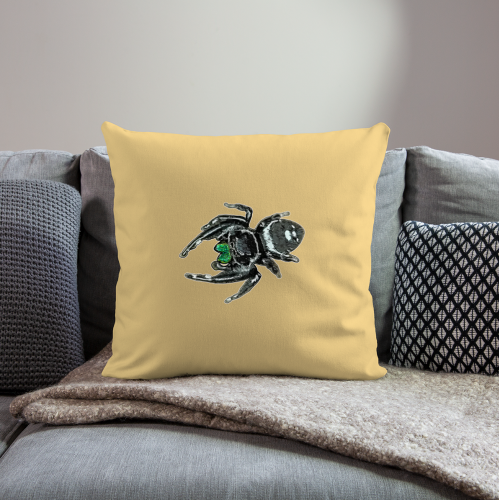 Sofakissen mit Füllung 44 x 44 cm Phidippus regius White Bahamas male - Hellgelb