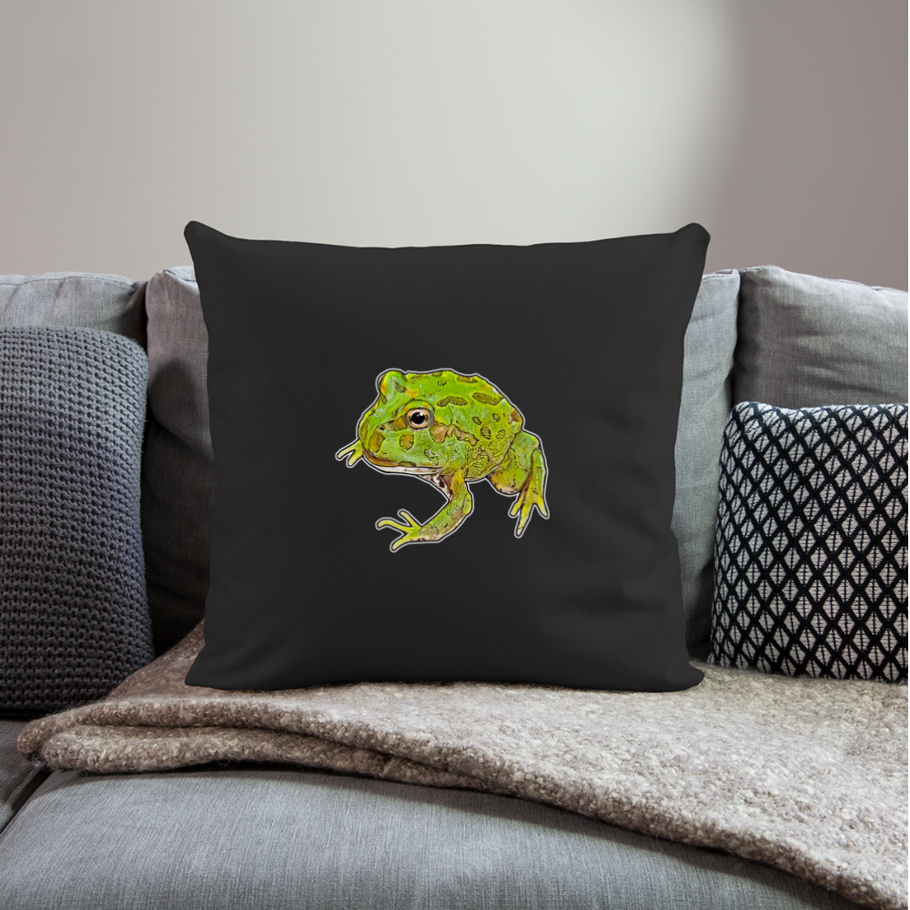 Sofakissen mit Füllung 44 x 44 cm Ceratophrys cranwelli Peppermint Blue - Schwarz