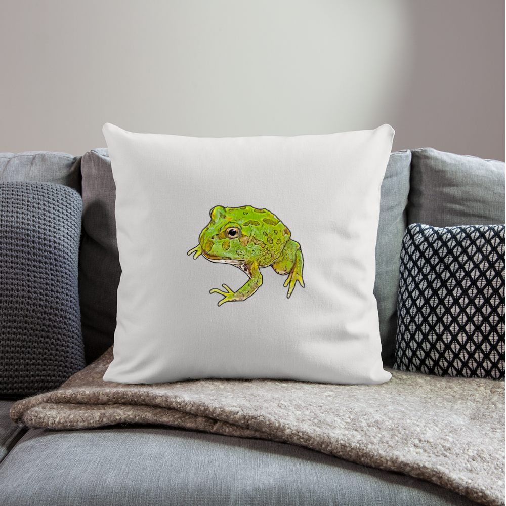 Sofakissen mit Füllung 44 x 44 cm Ceratophrys cranwelli Peppermint Blue - Naturweiß