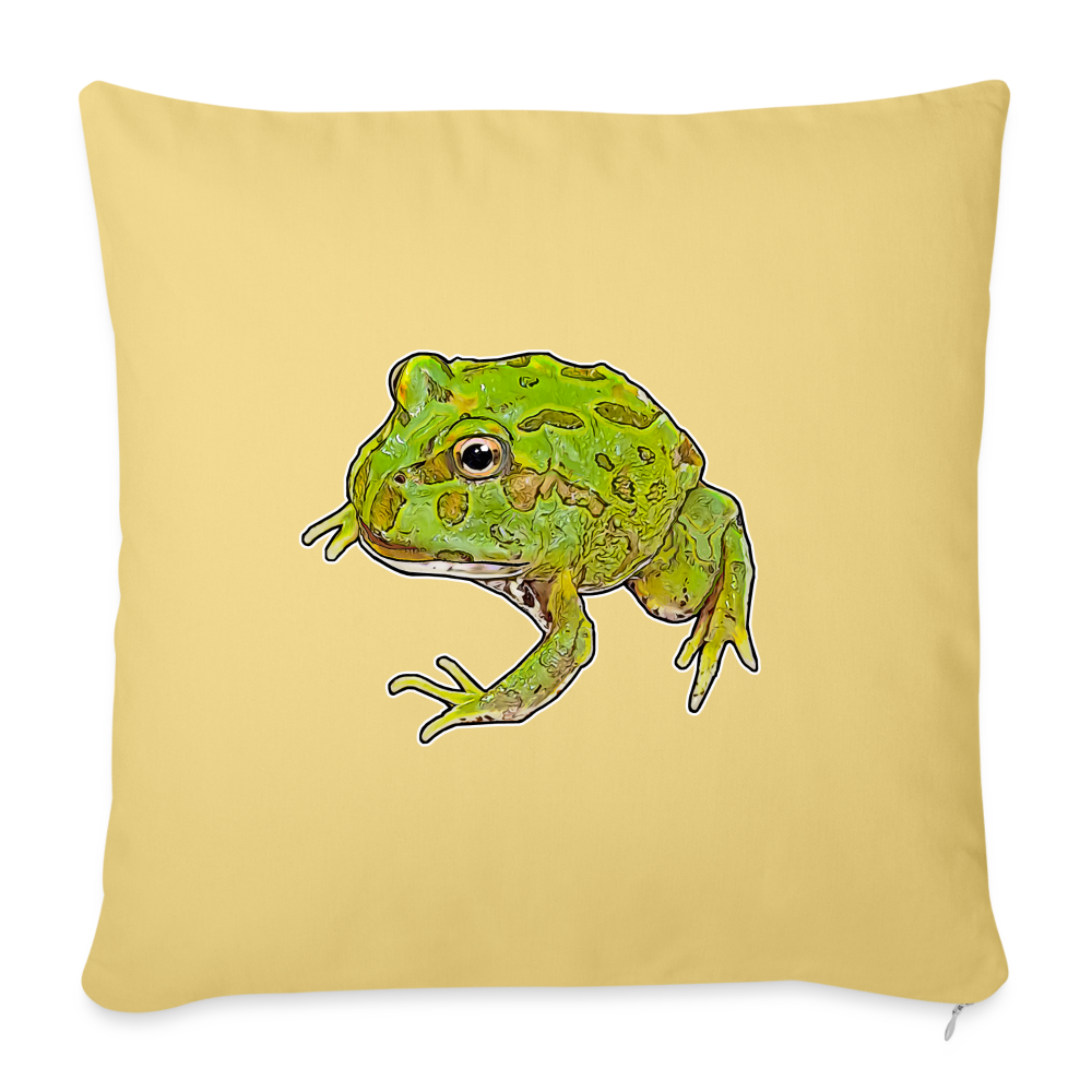 Sofakissen mit Füllung 44 x 44 cm Ceratophrys cranwelli Peppermint Blue - Hellgelb