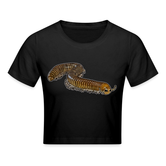 Crop T-Shirt Telodeinopus aoutii - Schwarz