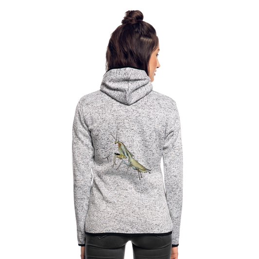 Frauen Kapuzen-Fleecejacke Deroplatys truncata female - Hellgrau meliert