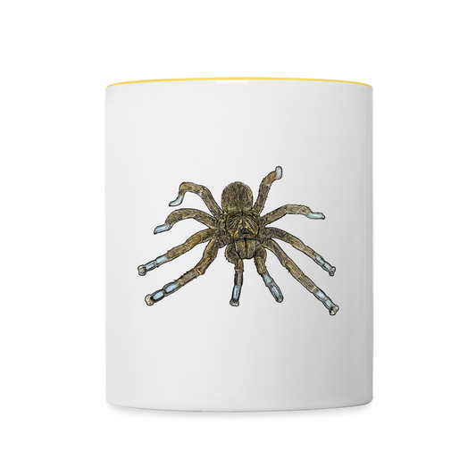 Tasse farbig Idiothele mira - Weiß/Gelb