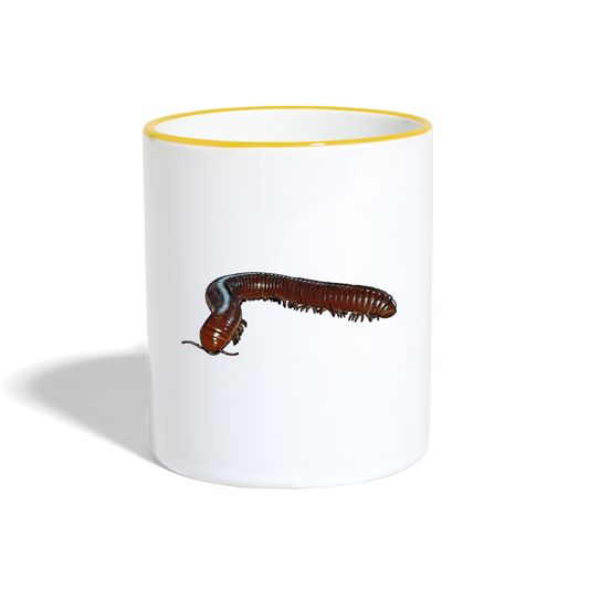 Tasse farbig Ophistreptus guineensis - Weiß/Gelb