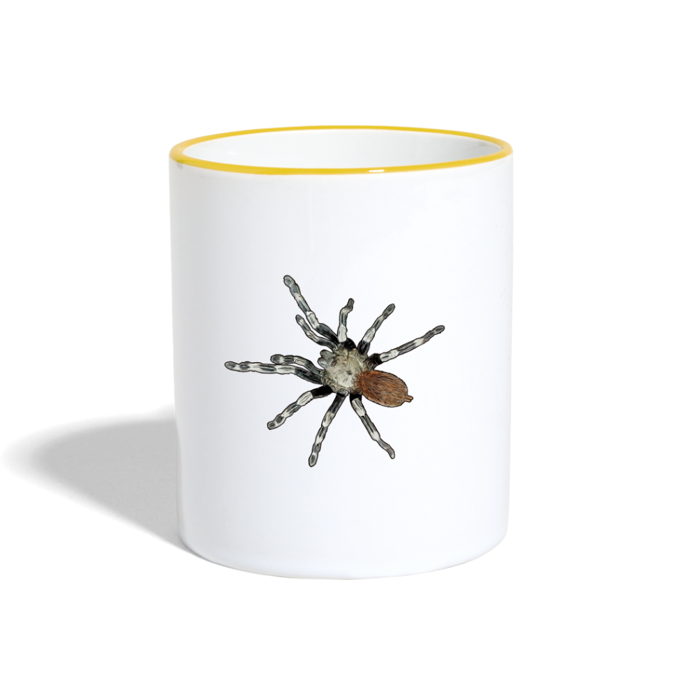 Tasse farbig Nhandu chromatus - Weiß/Gelb
