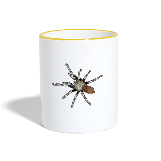 Tasse farbig Nhandu chromatus - Weiß/Gelb