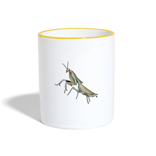 Tasse farbig Deroplatys truncata female - Weiß/Gelb