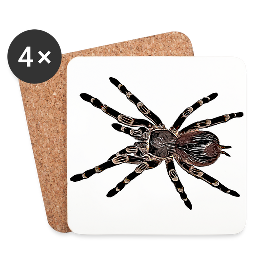 Untersetzer 4er Set Acanthoscurria geniculata - weiß