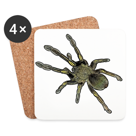 Untersetzer 4er Set Ephebopus murinus - weiß