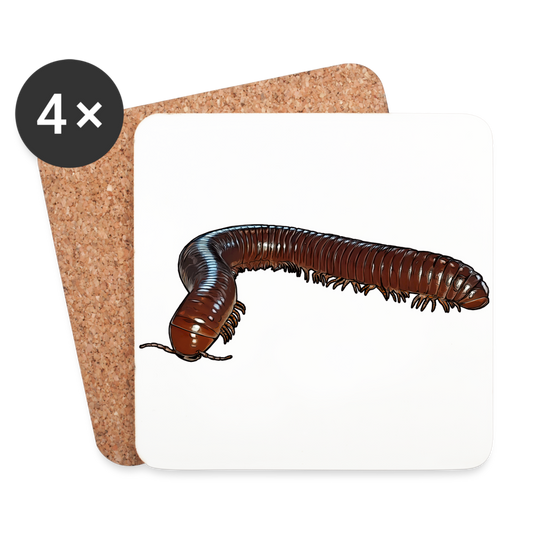 Untersetzer 4er Set Ophistreptus guineensis - weiß