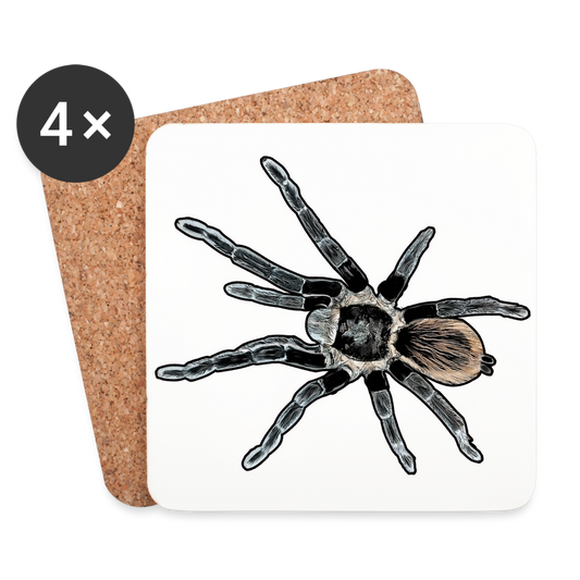 Untersetzer 4er Set Tliltocatl vagans - weiß