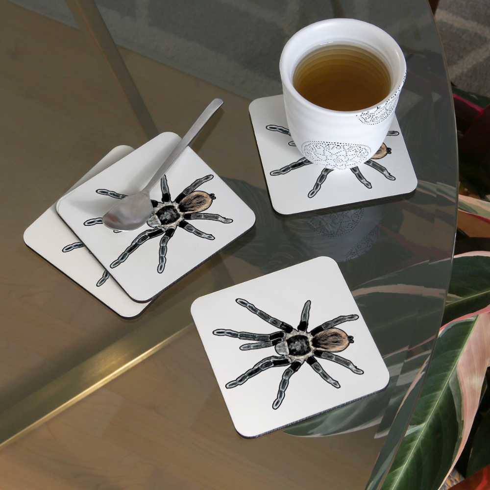 Untersetzer 4er Set Tliltocatl vagans - weiß