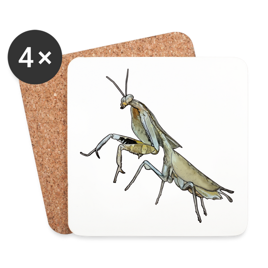 Untersetzer 4er Set Deroplatys truncata female - weiß