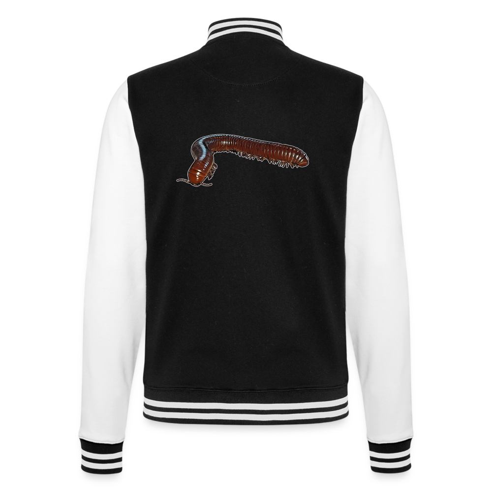 Unisex College-Sweatjacke Ophistreptus guineensis - Schwarz/Weiß