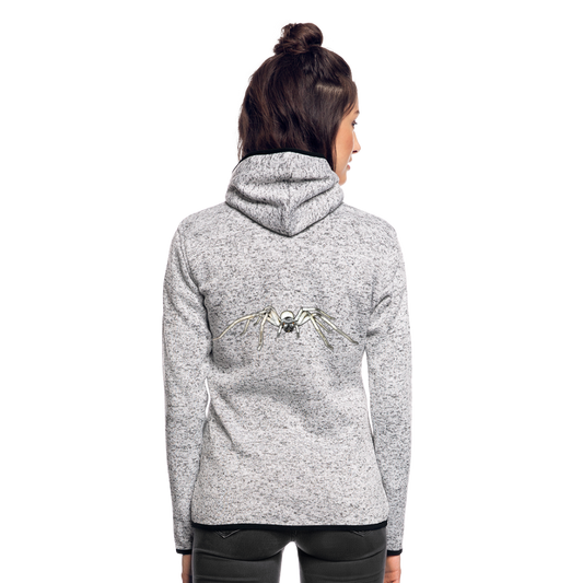 Frauen Kapuzen-Fleecejacke Cerbalus negebensis - Hellgrau meliert