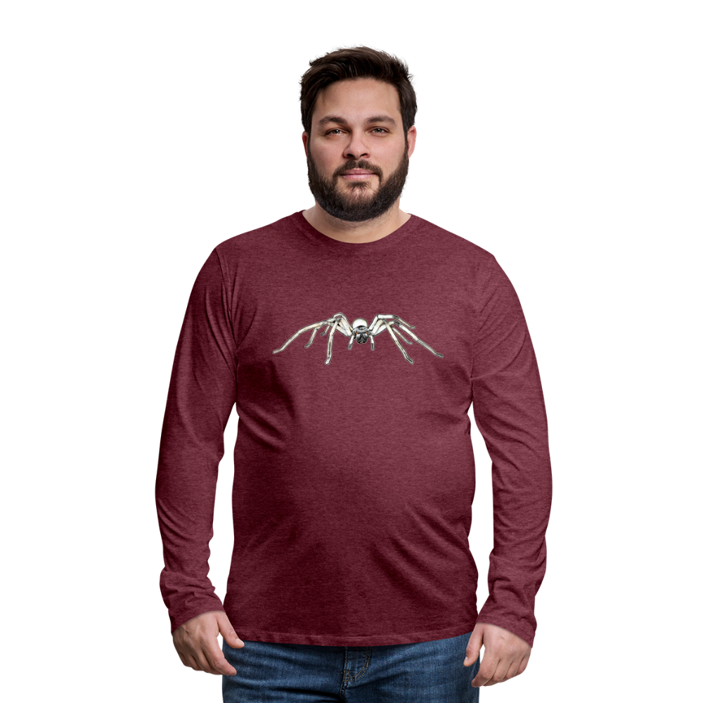 Männer Longsleeve Cerbalus negebensis - Bordeauxrot meliert