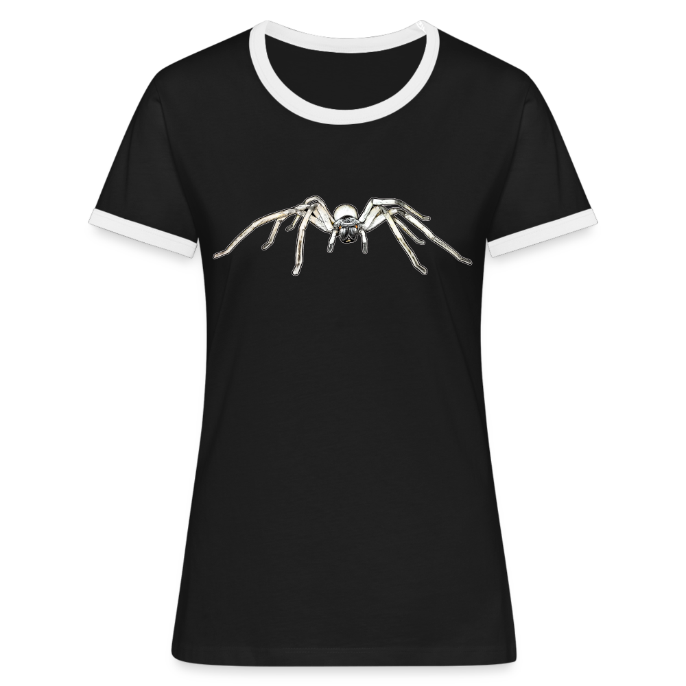 Frauen Kontrast-T-Shirt Cerbalus negebensis - Schwarz/Weiß