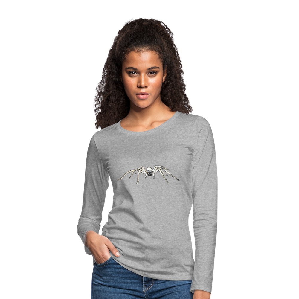Frauen Longsleeve Cerbalus negebensis - Grau meliert