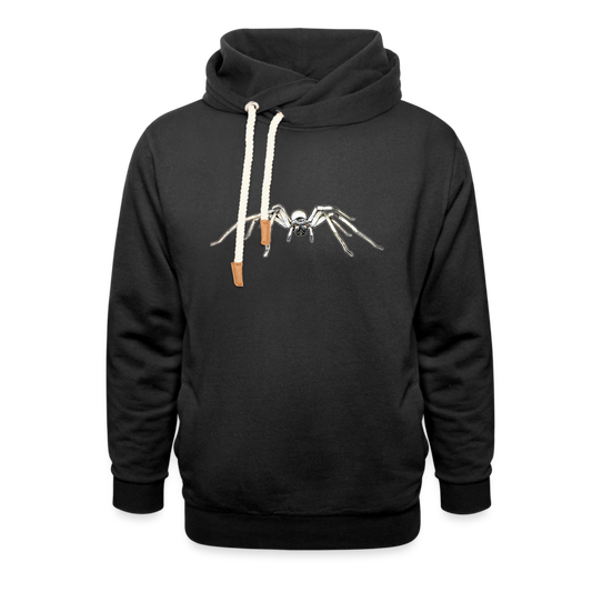 Unisex Schalkragen Hoodie Cerbalus negebensis - Schwarz