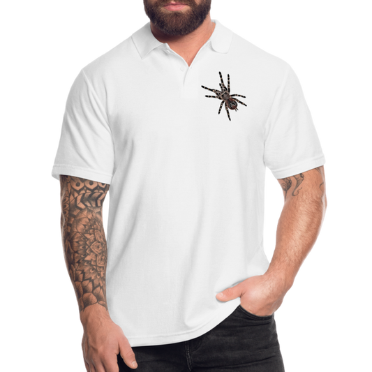 Männer Poloshirt Acanthoscurria geniculata - weiß