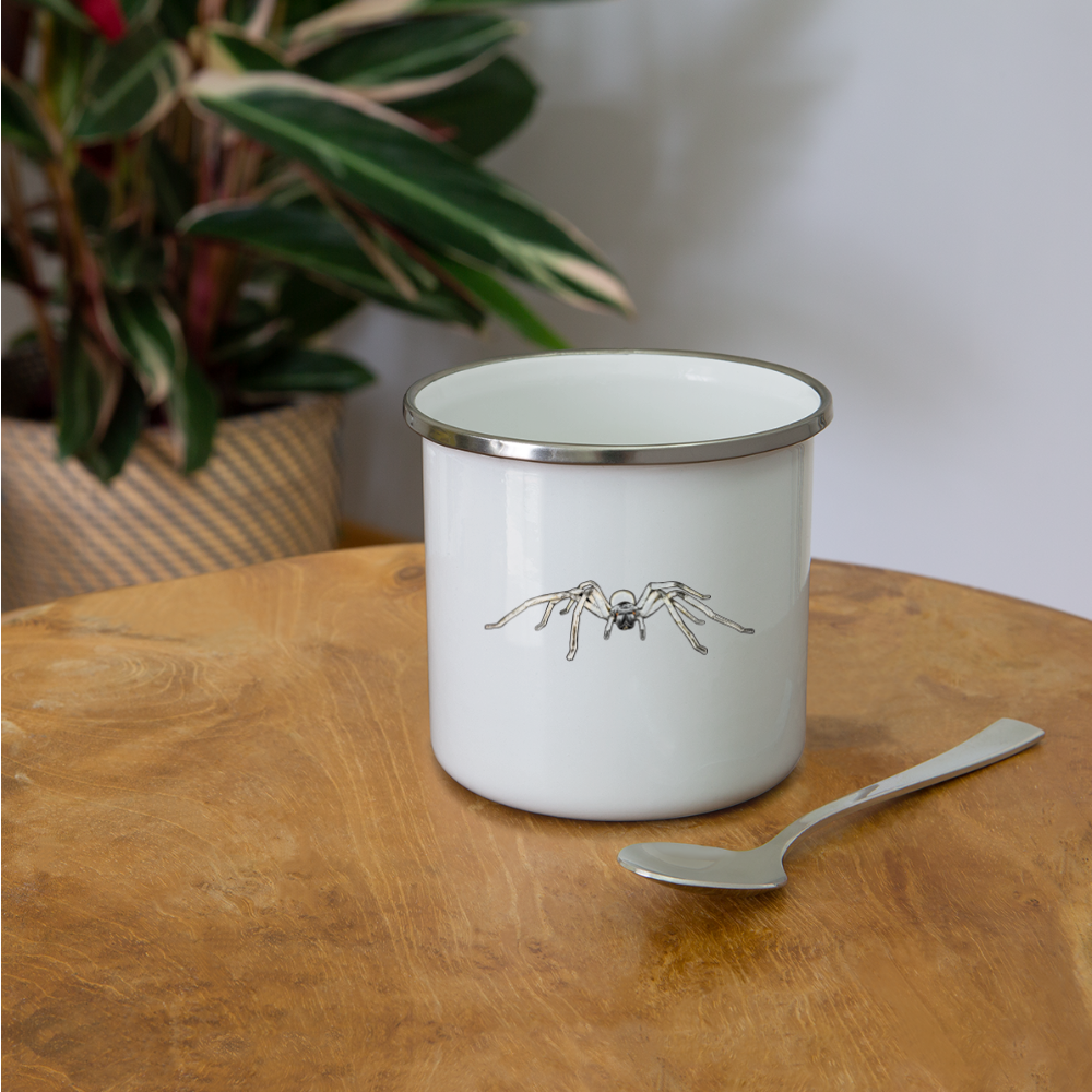 Emaille-Tasse Cerbalus negebensis - weiß