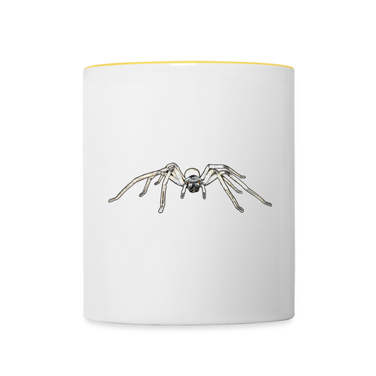 Tasse farbig Cerbalus negebensis - Weiß/Gelb