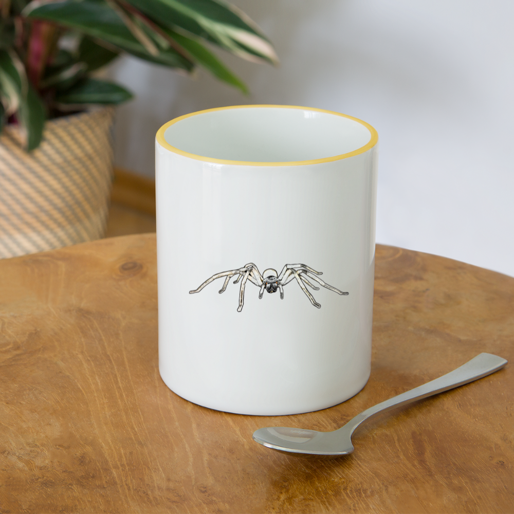 Tasse farbig Cerbalus negebensis - Weiß/Gelb