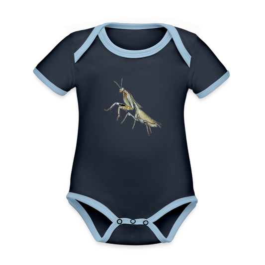 Baby Bio Kontrastbody kurz Deroplatys truncata female - Navy/Himmelblau