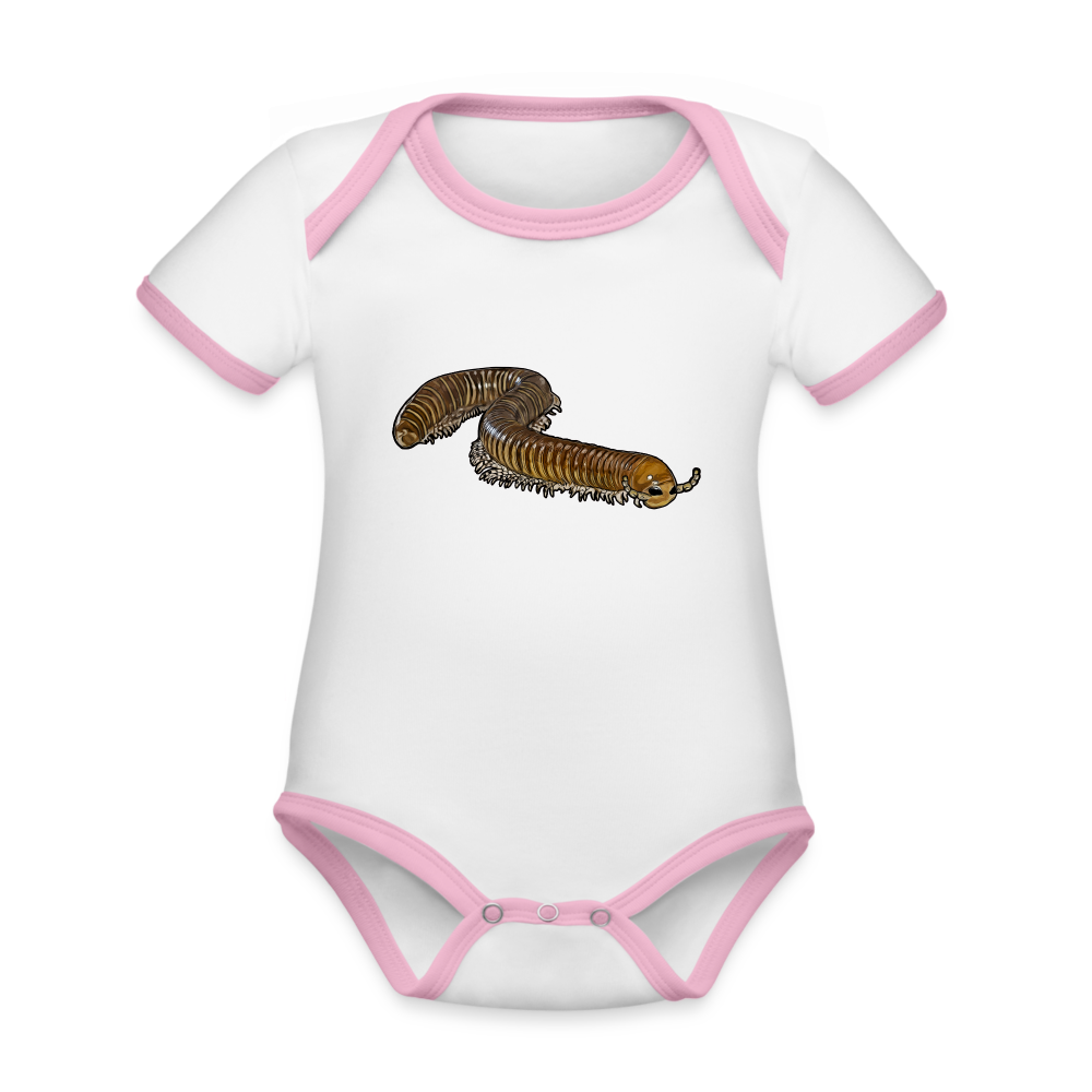 Baby Bio Kontrastbody kurz Telodeinopus aoutii - Weiß/Rose