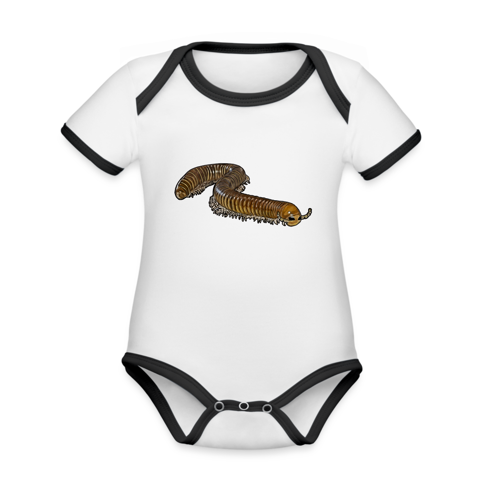 Baby Bio Kontrastbody kurz Telodeinopus aoutii - Weiß/Schwarz