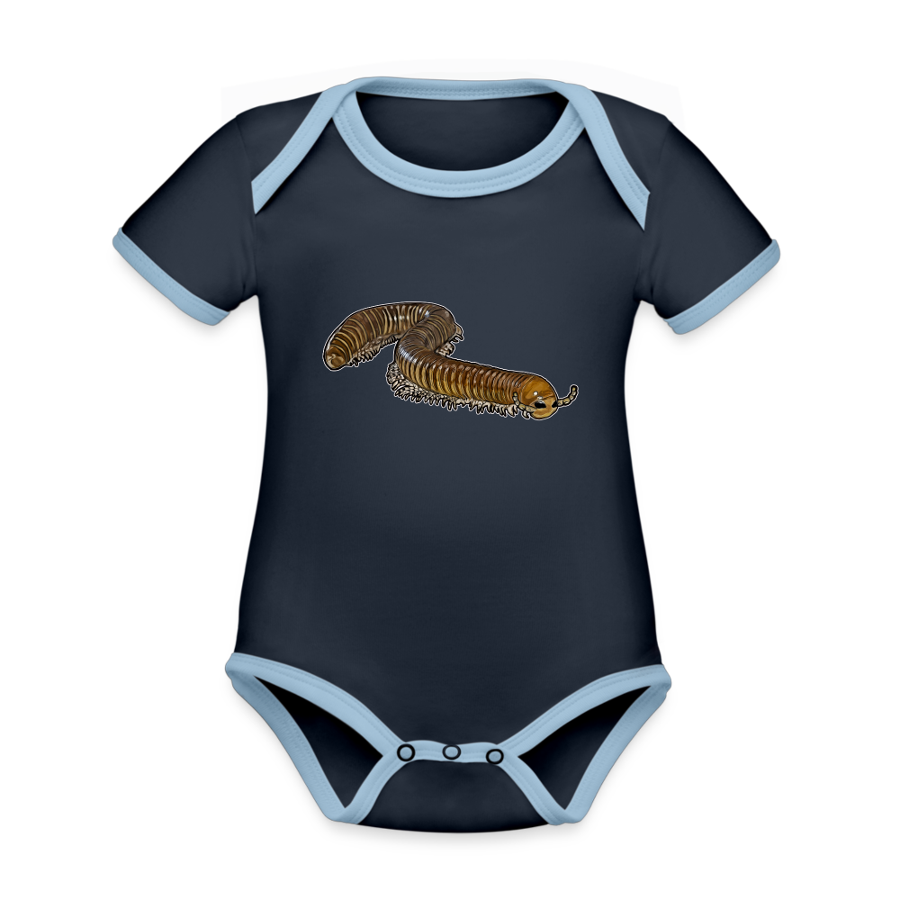 Baby Bio Kontrastbody kurz Telodeinopus aoutii - Navy/Himmelblau