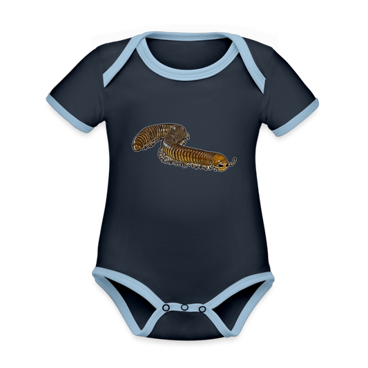 Baby Bio Kontrastbody kurz Telodeinopus aoutii - Navy/Himmelblau