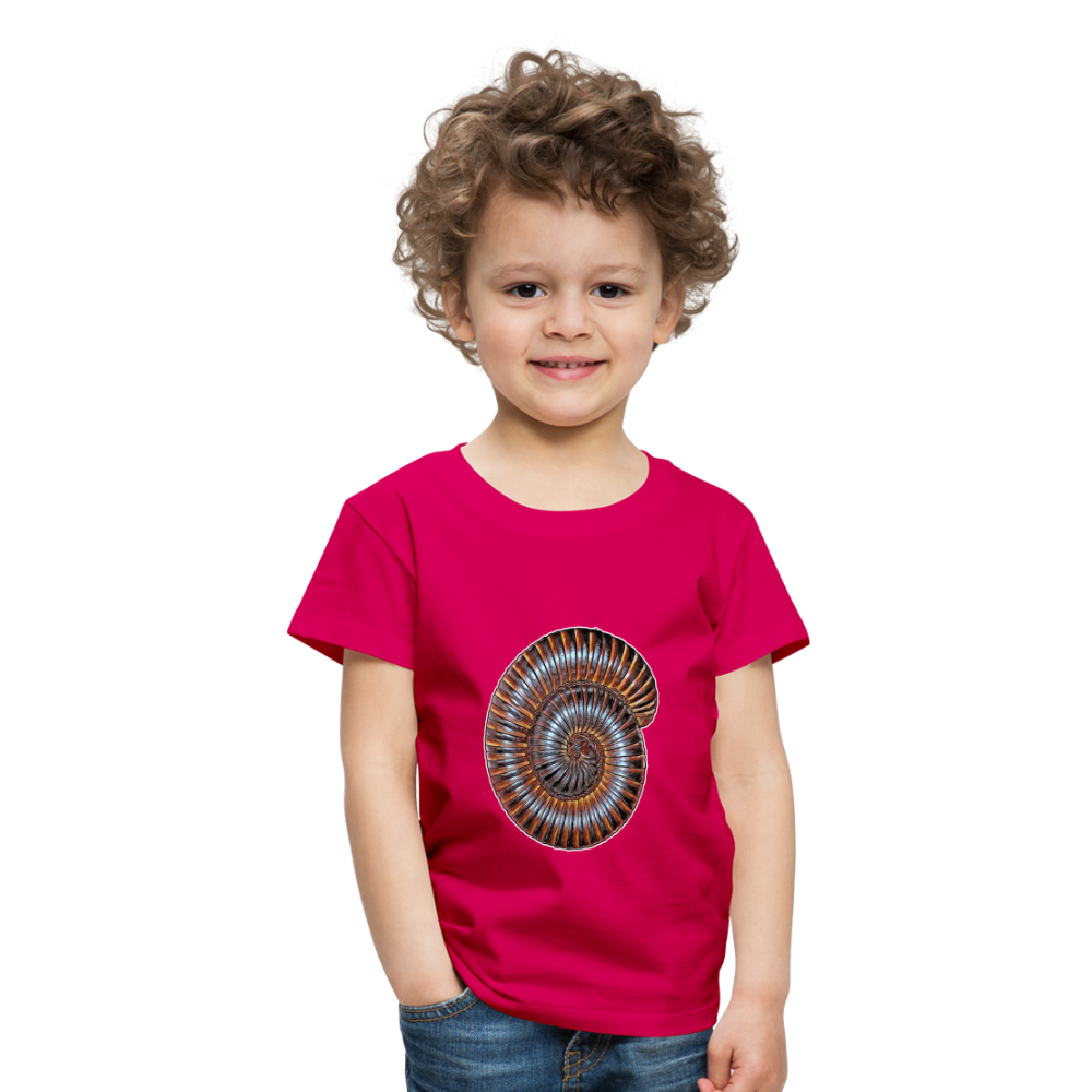 Kinder Basic T-Shirt Archispirostreptus gigas - dunkles Pink