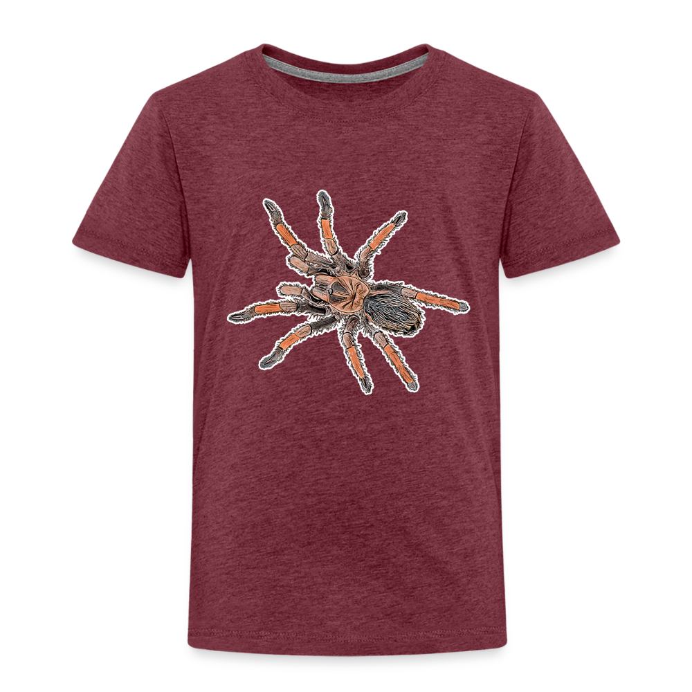 Kinder Basic T-Shirt Brachypelma emilia - Bordeauxrot meliert