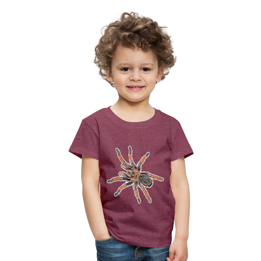 Kinder Basic T-Shirt Brachypelma emilia - Bordeauxrot meliert