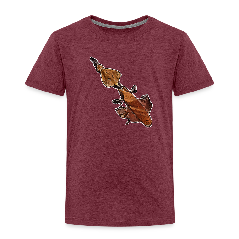 Kinder Basic T-Shirt Phyllocrania paradoxa female - Bordeauxrot meliert