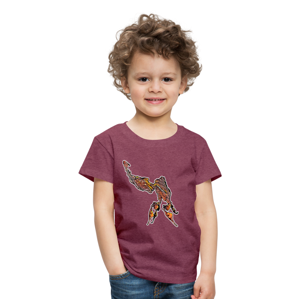 Kinder Basic T-Shirt Phyllocrania paradoxa male - Bordeauxrot meliert