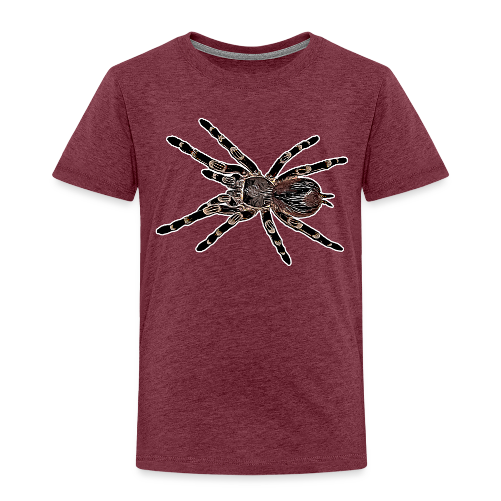 Kinder Basic T-Shirt Acanthoscurria geniculata - Bordeauxrot meliert