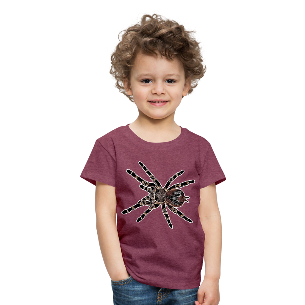 Kinder Basic T-Shirt Acanthoscurria geniculata - Bordeauxrot meliert