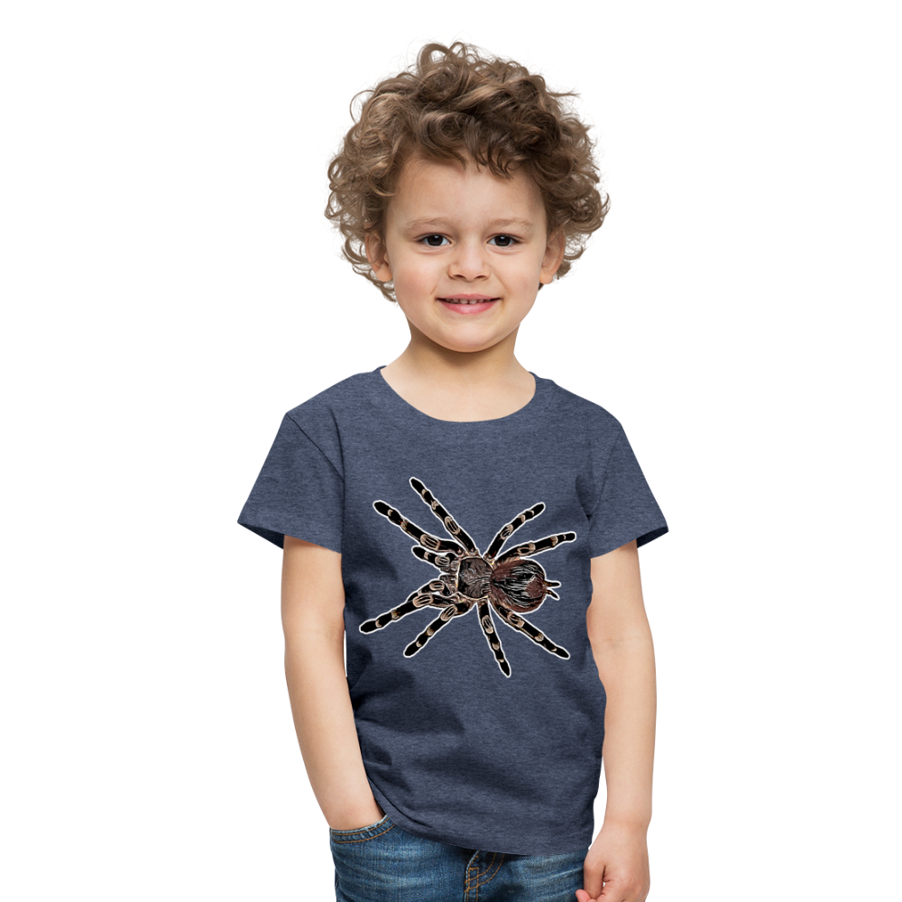 Kinder Basic T-Shirt Acanthoscurria geniculata - Blau meliert