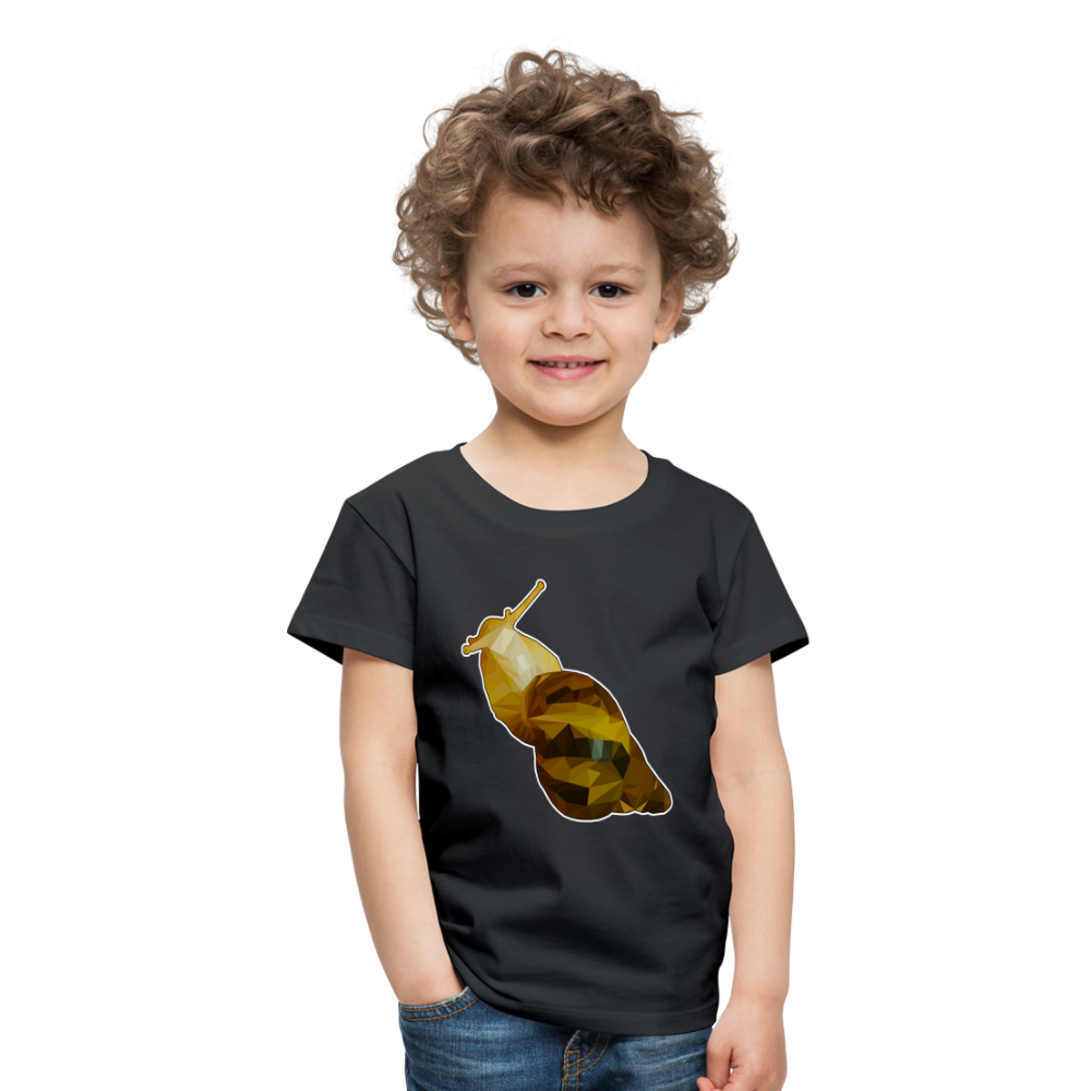 Kinder Basic T-Shirt Achatina reticulata Low Poly - Schwarz