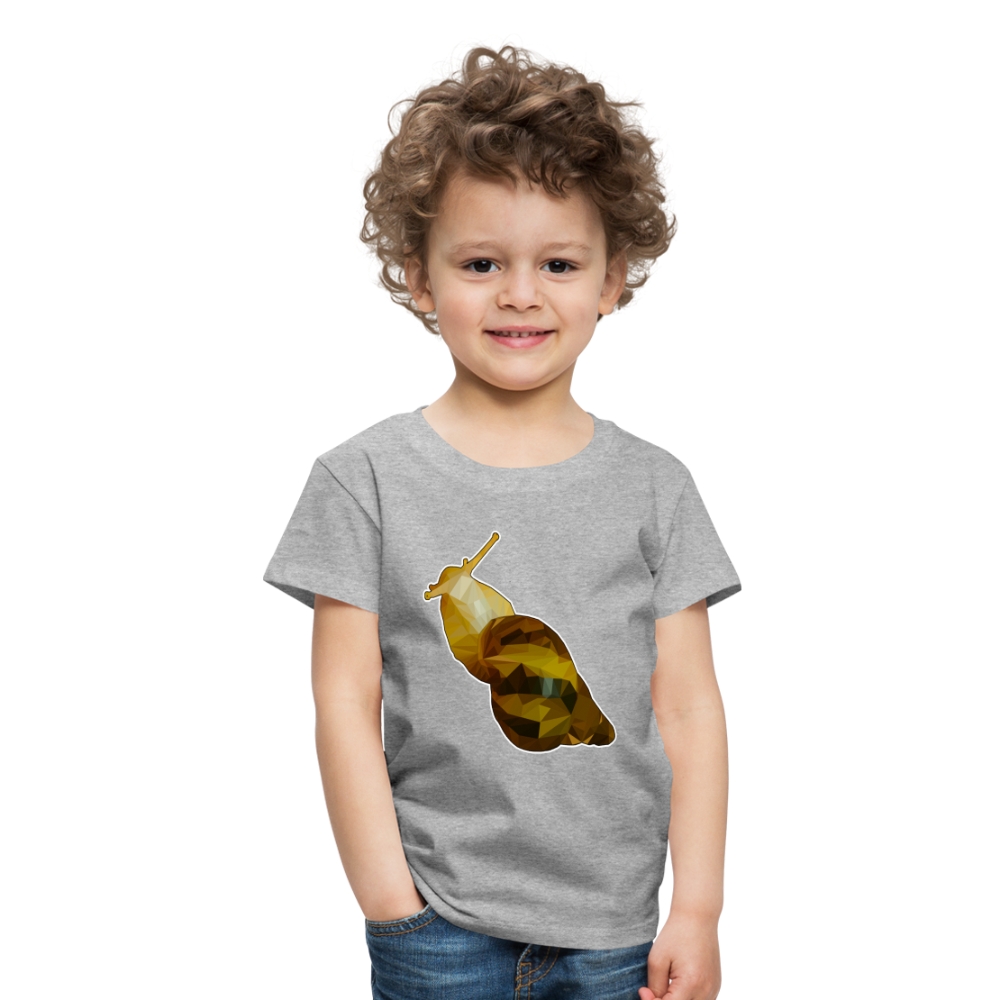 Kinder Basic T-Shirt Achatina reticulata Low Poly - Grau meliert