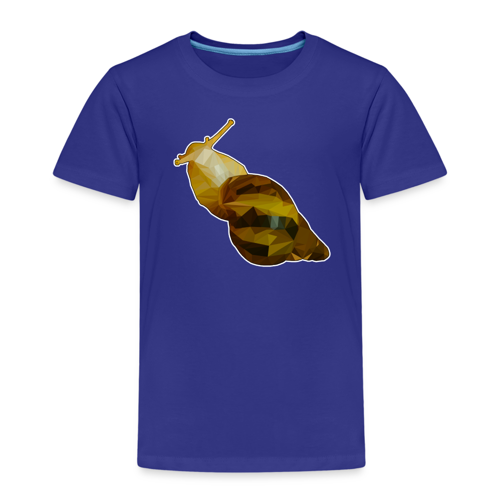 Kinder Basic T-Shirt Achatina reticulata Low Poly - Königsblau