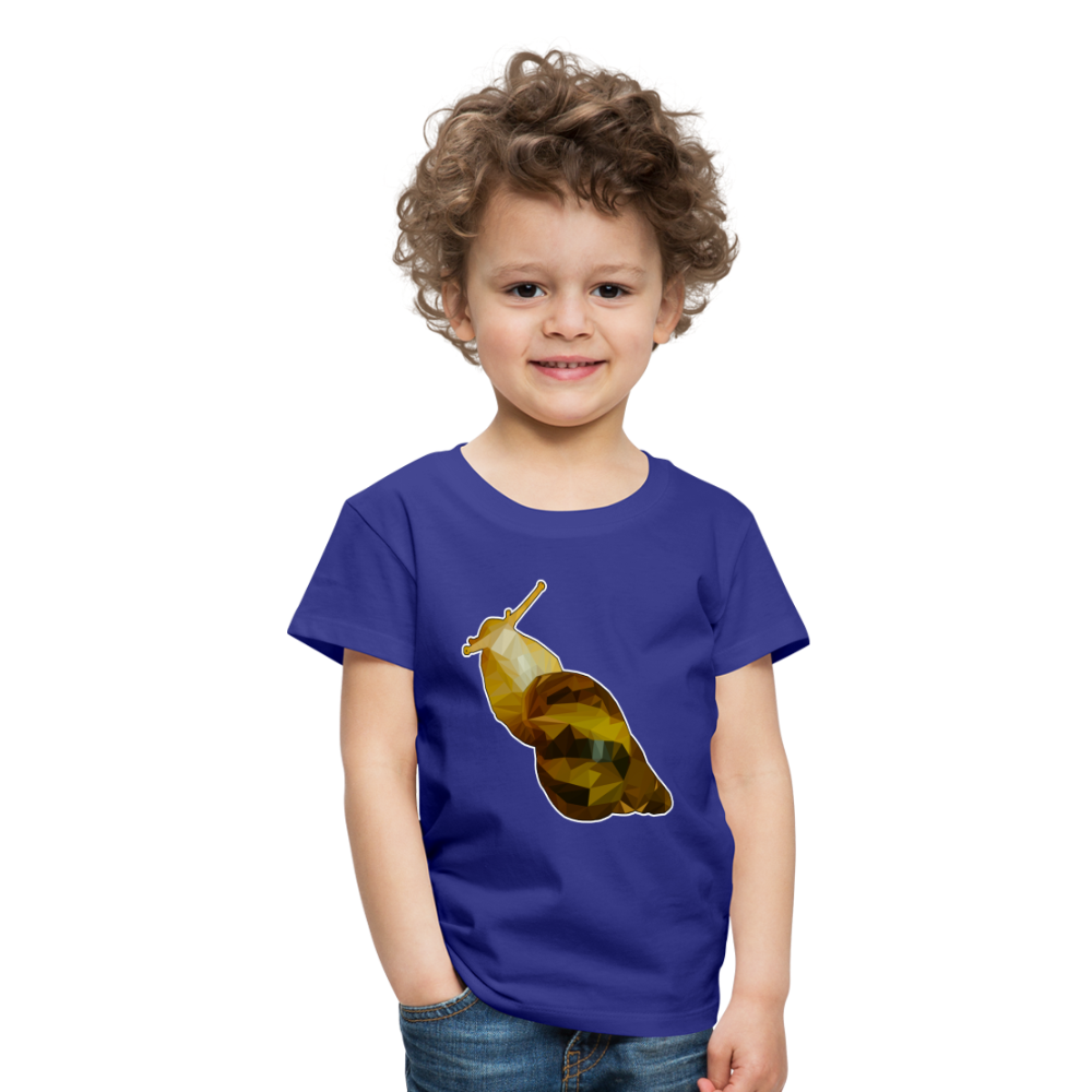 Kinder Basic T-Shirt Achatina reticulata Low Poly - Königsblau