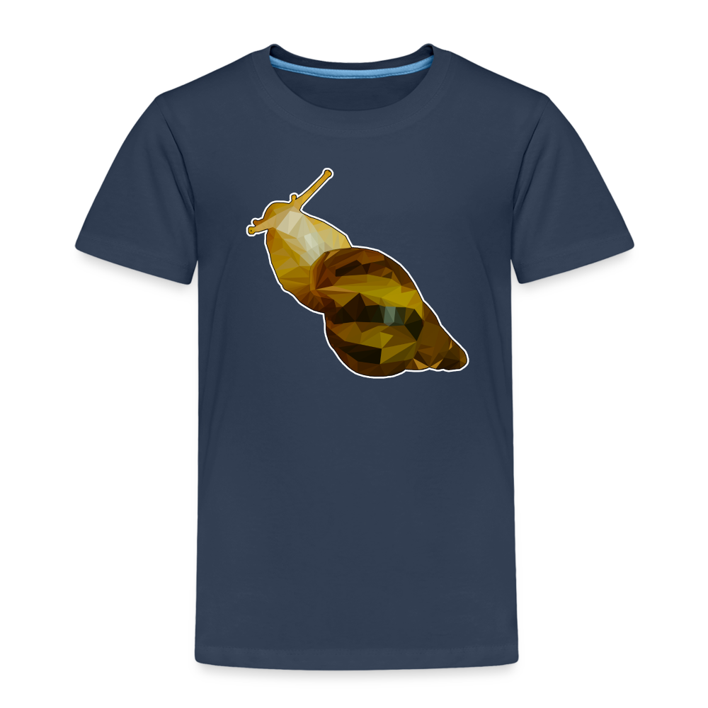 Kinder Basic T-Shirt Achatina reticulata Low Poly - Navy