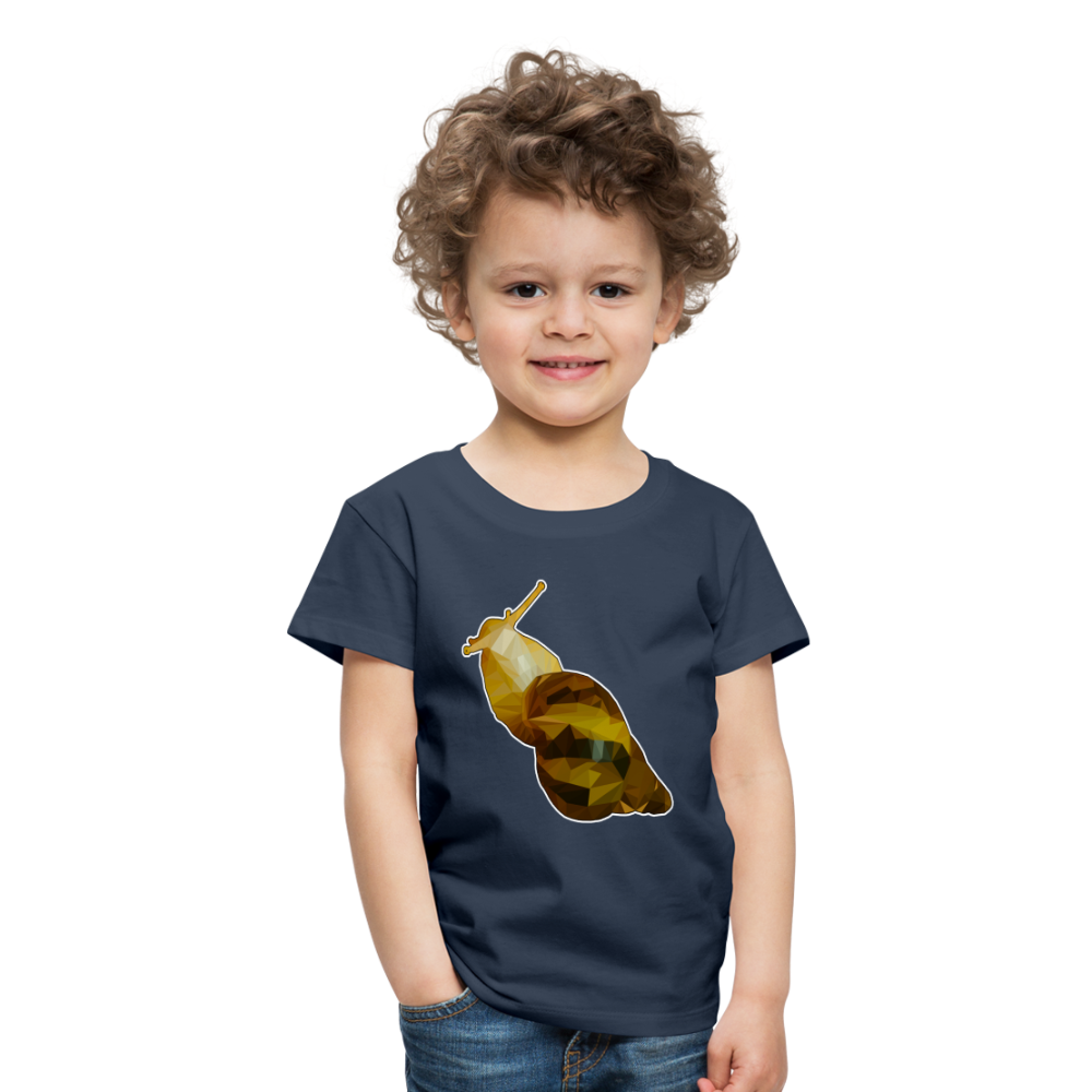 Kinder Basic T-Shirt Achatina reticulata Low Poly - Navy